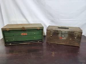 lot 20 image: Sears Craftsman Toolbox And S-K Wayne Tools Toolchest
