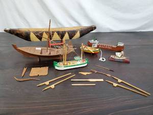 lot 34 image: Collection Of Wooden Boats