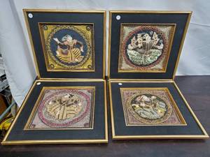 lot 41 image: Four Framed Art Pieces