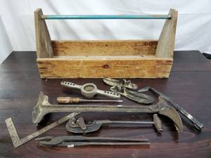 lot 50 image: AntiqueVintage Tools And Toolbox