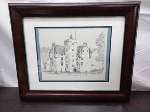 Framed Wood Cut Print