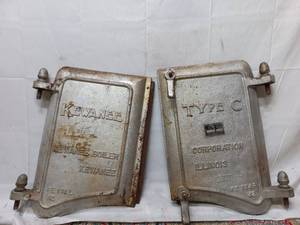 Vintage Kewanee Ross Corporation Cast Iron Boiler Doors