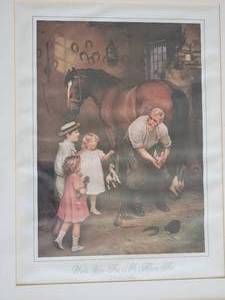 lot 86 image: Arthur J. Elsley Print Wont You Fix My Horse Too Gilt Frame