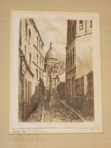 lot 20 image: Paris Prints Place Du Tertre & Rue Saint-Rustique