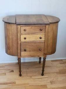 lot 19 image: Antique Sewing Cabinet