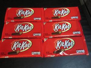 6 XL Kit Kat Candy Bars Past Date...