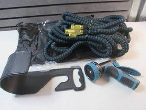 Garden Hose with Hanger, Nozzle and...