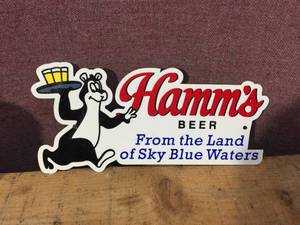lot 37 image: Hamms Beer Enamel Sign