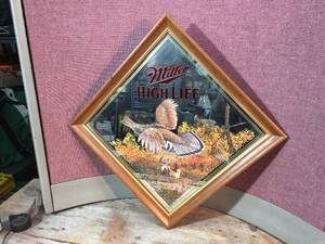 lot 115 image: Miller High Life First Flush Framed Mirrored Print