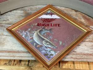 lot 116 image: Miller High Life Tip-Up Framed Mirrored Print