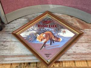 lot 118 image: Miller High Life Sly Framed Mirrored Print
