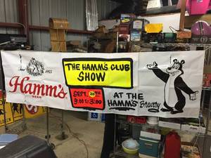 lot 123 image: Vintage Hamms Promotional Banner