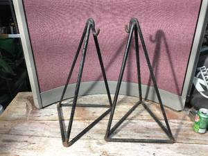 lot 143 image: 2 Vintage Iron Snowmobile Bumper Stands