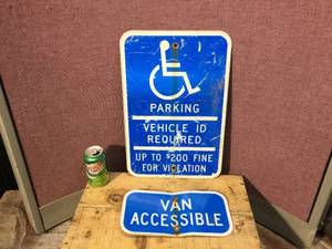 lot 148 image: Handicap Parking Signs