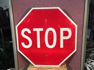 lot 174 image: Large STOP Sign
