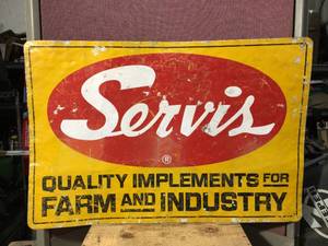 lot 186 image: Vintage Servis Implement Sign