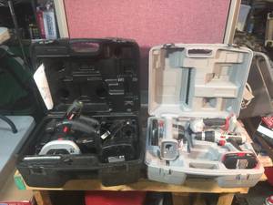 lot 194 image: 2 Cased Craftsman Cordless Tool Sets