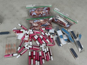 Large Lot of New Fake Nails and Glue