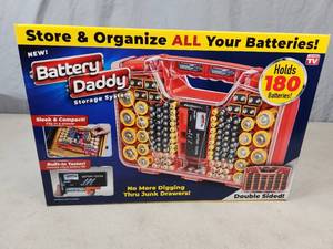 New Battery Daddy Battery Organizer with Tester