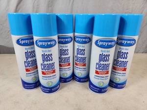 6 New Cans of Sprayway Glass Cleaner