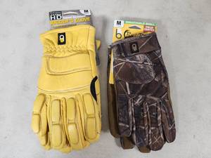 2 New Pair of Mens Medium Gloves