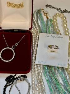 lot 9 image: Costume Jewelry Some 925 Sterling