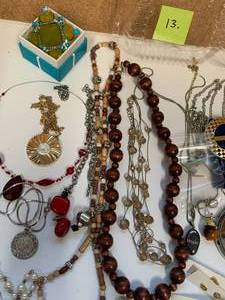 lot 13 image: MIX Earrings, Necklaces, Mirror
