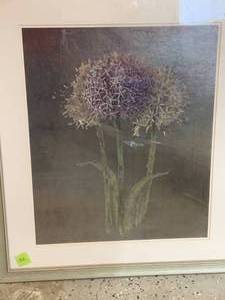 lot 52 image: LG 28 x 33 Framed Flower Print