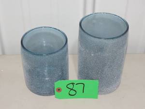 lot 87 image: Glass Blown Vases 2 Piece
