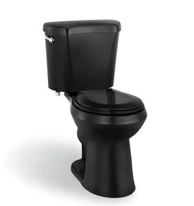 lot 35 image: Glacier Bay 2-Piece 1.28 GPF High Efficiency Single Flush Round Front Toilet in Black