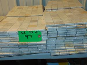lot 97 image: 53 Sq Ft - Travertine Medley Mosaic Tile 12x12 Model #83016