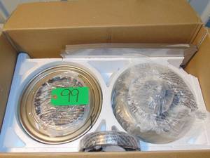 lot 99 image: Hunter 50282 Dempsey Low Profile 44 in. Brushed Nickel Indoor Ceiling Fan with Remote (4-Blade)