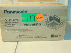 lot 119 image: Panasonic Ventilating Fan WhisperFit DC Condensation Sensor, Pick-A-Flow 50,80,110 CFM, ENERGY STAR Quiet EZ Install Ceiling Bathroom Exhaust Fan