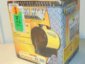 lot 124 image: DuraHeat 3750 Watt, 12,800 Btu, 220 Volt Mountable Or Portable Electric Fan Forced Air Heater