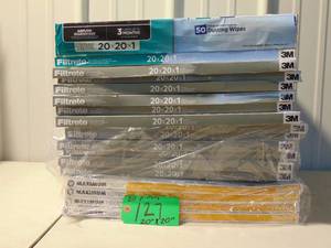 lot 127 image: 20 Piece Mixed Lot 20x20x1 Filters