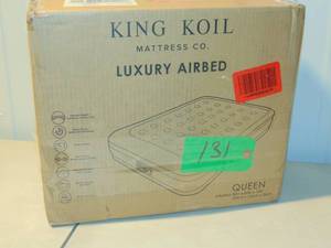 lot 131 image: King Koil Luxury Queen Air Mattress with Built-in Pump