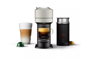 lot 134 image: Nespresso Vertuo Next Coffee and Espresso Machine by Breville with Aeroccino, Light Grey Light Grey