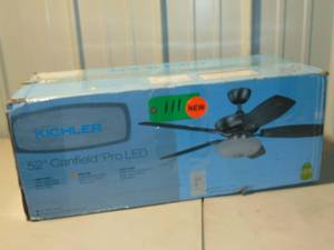 lot 111 image: Kichler Canfield Pro 52 5 Blade Indoor Ceiling Fan