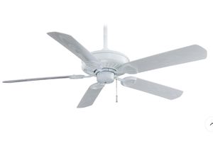 lot 105 image: Sundowner - 54 Ceiling Fan F589-WH Minka-Aire