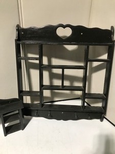 lot 37 image: 3 - wood Knick knack shelves