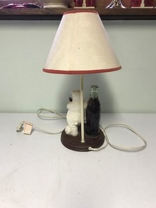 lot 56 image: Coca Cola lamp with polar bear and coke bottle