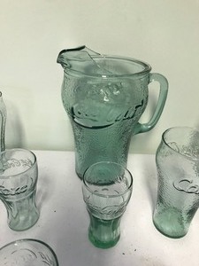 lot 64 image: Coca Cola pitcher and 16 glasses