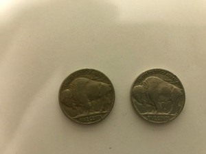 lot 112 image: 2 - Buffalo Head Nickels with dates
