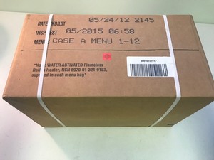 lot 143 image: Case of Meals Ready to Eat - 12 in a box