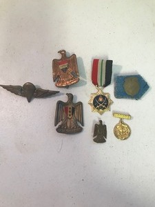 lot 156 image: 7 - Iraqi military uniform medals  pins