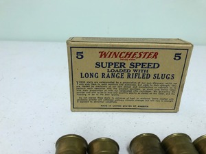 lot 185 image: Vintage full box of Winchester super speed 2 34 long range rifles slugs