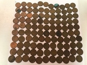 lot 311 image: 100 Wheat pennies