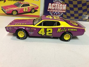 lot 357 image: 1996 Marty Robbins 1974 Dodge Charger 124 Scale NASCAR Stock Car #42