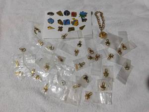 lot 231 image: Lions club pins and 1 charm bracelet