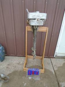 1936 Outboard motor corp 4.3 hp model 4163-0136. Turns over. Brass tubes & gear case. As shown.